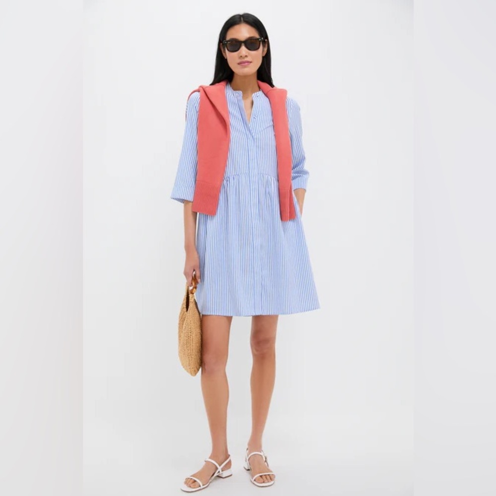EUC Tuckernuck Blue Stripe Royal Shirt Dress